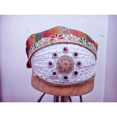 S H A H I T A J Traditional Rajasthani Cotton Mewadi Bohra Pagdi Safa or Turban Multi-Colored for Kids and Adults (MT133)-ST211_20