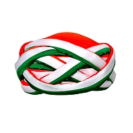 S H A H I T A J Traditional Rajasthani Faux Silk Tricolor or Tiranga barmeri Vantma Pagdi Safa or Turban Multi-Colored for Kids and Adults (RT139)