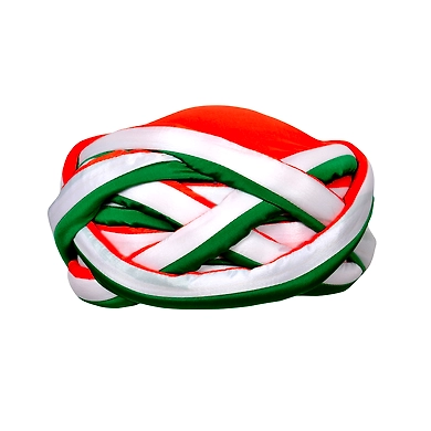 S H A H I T A J Traditional Rajasthani Faux Silk Tricolor or Tiranga barmeri Vantma Pagdi Safa or Turban Multi-Colored for Kids and Adults (RT139)-ST217_20andHalf