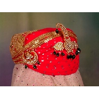 S H A H I T A J Traditional Rajasthani Cotton Wedding Pagdi or Turban Multi-Colored for Groom or Dulha (MT144)