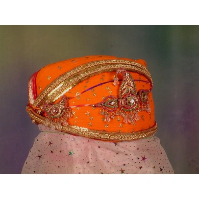 S H A H I T A J Traditional Rajasthani Cotton Wedding Pagdi or Turban Multi-Colored for Groom or Dulha (MT145)-ST224_23