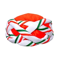 S H A H I T A J Traditional Rajasthani Faux Silk Tricolor or Tiranga Vantma Pagdi Safa or Turban Multi-Colored for Kids and Adults (RT136)