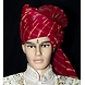 S H A H I T A J Traditional Rajasthani Wedding Barati Cotton Red Lehariya Pagdi Jodhpuri &amp; Rajputi Safa or Turban for Kids and Adults (CT165)-ST245_21andHalf-sm