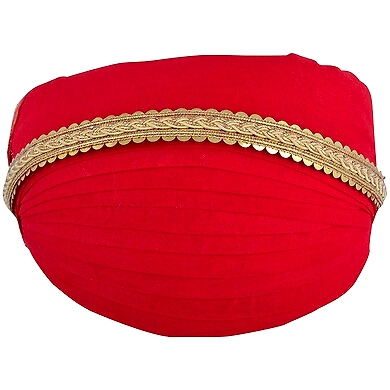 S H A H I T A J Traditional Rajasthani Red Cotton Mewadi Pagdi or Turban for Kids and Adults (MT85)-ST163_18