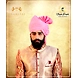 S H A H I T A J Traditional Rajasthani Wedding Barati Zari Staight Line Yellow Cotton Jodhpuri &amp; Rajputi Pagdi Safa or Turban Multi-Colored for Kids and Adults (CT189)-ST269_22andHalf-sm