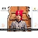 S H A H I T A J Traditional Rajasthani Wedding Barati Cotton Zari Kotadoriya Red Udaipuri Pagdi Safa or Turban with Brooch for Kids and Adults (CT193)-18-3-sm