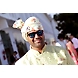 S H A H I T A J Traditional Rajasthani Wedding Barati Cream Floral Chanderi Silk Multi-Colored Udaipuri Pagdi Safa or Turban for Kids and Adults (CT209)-ST289_21andHalf-sm