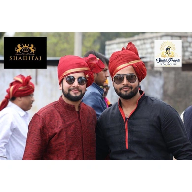 Indian Wedding Pagri Royal Rajasthani traditional Pagdi Maharaja style Safa Sherwani Accessory Chanderi silk buying Ready to wear turban