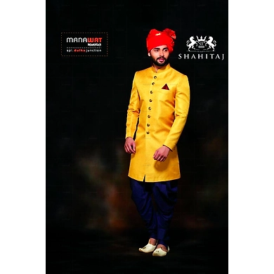 S H A H I T A J Traditional Rajasthani Wedding Barati Plain Chanderi Silk Red Udaipuri Pagdi Safa or Turban for Kids and Adults (CT215)-ST295_20