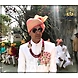 S H A H I T A J Traditional Rajasthani Wedding Barati Peach Udaipuri Chanderi Silk Designer Pagdi Safa or Turban for Kids and Adults (CT222)-ST302_20-sm
