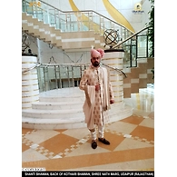 S H A H I T A J Traditional Rajasthani Wedding Pink Silk Pagdi Safa or Turban for Groom or Dulha (CT242)