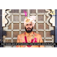 S H A H I T A J Traditional Rajasthani Wedding Pink Silk Udaipuri Pagdi Safa or Turban for Groom or Dulha (CT265)