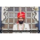 S H A H I T A J Traditional Rajasthani Wedding Red Silk Udaipuri Pagdi Safa or Turban for Groom or Dulha (CT268)-ST348_22andHalf-sm