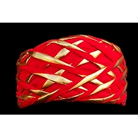 S H A H I T A J Traditional Rajasthani Red Color Faux Silk Marwadi Munshi Pagdi Safa or Turban for Kids and Adults (RT317)