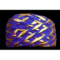 S H A H I T A J Traditional Rajasthani Blue Color Faux Silk Marwadi Munshi Pagdi Safa or Turban for Kids and Adults (RT319)