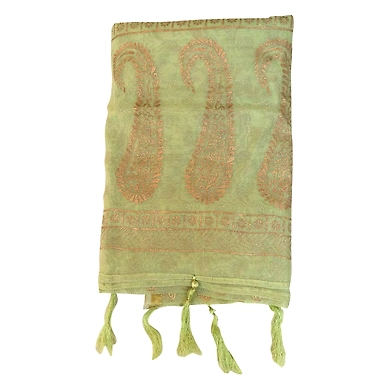 S H A H I T A J Traditional Rajasthani Boota Print Green Barati/Groom/Social Occasions Turban Safa Pagdi Pheta Cloth for Kids and Adults (CT379)-Free Size-1