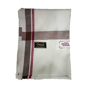 S H A H I T A J Traditional Rajasthani Oswal Unisex Cotton Off-White Stole or Shawl For Social Occasions (DS400) (Pack of 1 Piece)