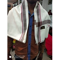 S H A H I T A J Traditional Rajasthani Oswal Unisex Cotton Off-White Stole or Shawl For Social Occasions (DS400) (Pack of 1 Piece)-Free Size