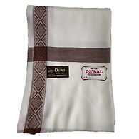 S H A H I T A J Traditional Rajasthani Oswal Unisex Cotton Off-White Stole or Shawl For Social Occasions (DS401) (Pack of 1 Piece)