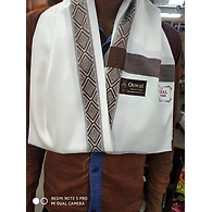 S H A H I T A J Traditional Rajasthani Oswal Unisex Cotton Off-White Stole or Shawl For Social Occasions (DS401) (Pack of 1 Piece)-Free Size