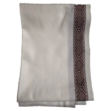 S H A H I T A J Traditional Rajasthani Oswal Unisex Cotton Off-White Stole or Shawl For Social Occasions (DS401) (Pack of 1 Piece)-Free Size-4