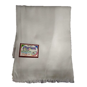 S H A H I T A J Traditional Rajasthani Dhariwal Unisex Cotton Off-White Stole or Shawl For Social Occasions (DS402) (Pack of 1 Piece)