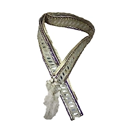 S H A H I T A J Traditional Rajasthani Unisex Silver Satin Mock Fabric Uparna/Stole for Social Occasions/Bhagwan or God's Idols (DS403) (Pack of 1 Piece)