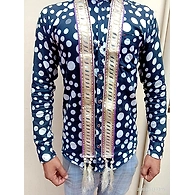 S H A H I T A J Traditional Rajasthani Unisex Silver Satin Mock Fabric Uparna/Stole for Social Occasions/Bhagwan or God's Idols (DS403) (Pack of 1 Piece)-Free Size
