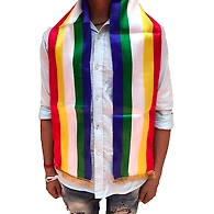 S H A H I T A J Traditional Rajasthani Unisex Multi-Colored Satin Uparna/Stole for Social Occasions/Bhagwan or God's Idols (DS406) (Pack of 3 Pieces)