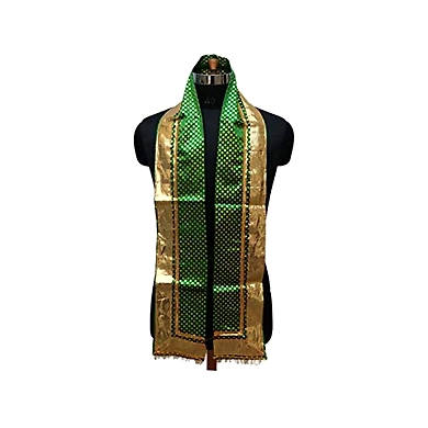 S H A H I T A J Traditional Rajasthani Unisex Satin Uparna/Stole for Social Occasions/Bhagwan or God's Idols (DS407) (Pack of 3 Pieces)-Free Size-1