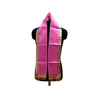 S H A H I T A J Traditional Rajasthani Unisex Pink Satin Uparna/Stole for Social Occasions/Bhagwan or God's Idols (DS408) (Pack of 3 Pieces)