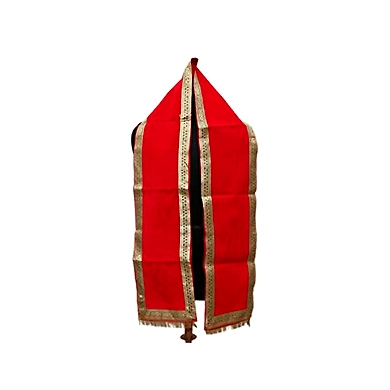S H A H I T A J Traditional Rajasthani Unisex Velvet Uparna/Stole for Social Occasions/Bhagwan or God's Idols (DS411) (Pack of 1 Piece)-ST571