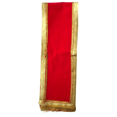 S H A H I T A J Traditional Rajasthani Unisex Velvet Uparna/Stole for Social Occasions/Bhagwan or God's Idols (DS411) (Pack of 1 Piece)-Free Size-2