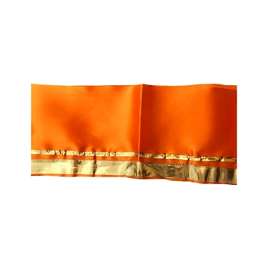 S H A H I T A J Traditional Rajasthani Unisex Satin Orange Kesariya Uparna/Stole for Social Occasions/Bhagwan or God's Idols (DS412) (Pack of 3 Pieces)-Free Size-1