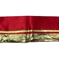 S H A H I T A J Traditional Rajasthani Unisex Satin Red Uparna/Stole for Social Occasions/Bhagwan or God's Idols (DS413) (Pack of 3 Pieces)-Free Size