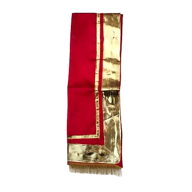 S H A H I T A J Traditional Rajasthani Unisex Satin Red Uparna/Stole for Social Occasions/Bhagwan or God's Idols (DS413) (Pack of 3 Pieces)-Free Size-2