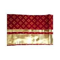 S H A H I T A J Traditional Rajasthani Unisex Cotton Red Uparna/Stole for Social Occasions/Bhagwan or God's Idols (DS414) (Pack of 3 Pieces)-Free Size