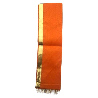 S H A H I T A J Traditional Rajasthani Unisex Cotton Orange Kesariya Uparna/Stole for Social Occasions/Bhagwan or God's Idols (DS415) (Pack of 6 Pieces)-Free Size-2