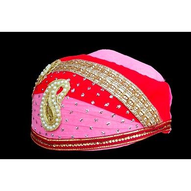 S H A H I T A J Traditional Rajasthani Cotton Mewadi Pagdi or Turban Multi-Colored for Kids and Adults (MT26)-18-4
