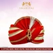 S H A H I T A J Traditional Rajasthani Velvet Red &amp; White Wedding Groom or Dulha Pagdi Safa or Turban for Kids and Adults (RT463)-ST13_22-sm