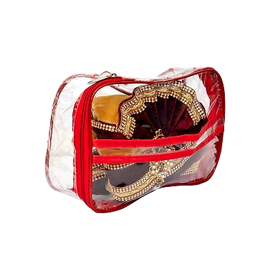 S H A H I T A J Traditional Rajasthani Readymade Velvet Velcro Adjustable Multi-Colored Foldable Pagdi Safa or Turban for Groom or Dulha (RT475)-21-3