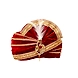 S H A H I T A J Traditional Rajasthani Readymade Velvet Velcro Adjustable Multi-Colored Foldable Pagdi Safa or Turban for Groom or Dulha (RT478)-ST598_21andHalf-sm