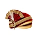 S H A H I T A J Traditional Rajasthani Readymade Velvet Velcro Adjustable Multi-Colored Foldable Pagdi Safa or Turban for Groom or Dulha (RT482)-23-4-sm