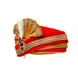 S H A H I T A J Traditional Rajasthani Readymade Velvet Velcro Adjustable Multi-Colored Foldable Pagdi Safa or Turban for Groom or Dulha (RT484)-22-4-sm
