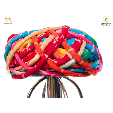 S H A H I T A J Traditional Rajasthani Cotton Multi-Colored Vantma or Rope Pagdi Safa or Turban for Kids and Adults (RT498)-ST618_23