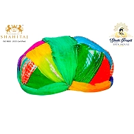 S H A H I T A J Traditional Rajasthani Jaipuri Faux Silk Multi-Colored Gol or Foam Pagdi Safa or Turban for Kids and Adults (RT510)