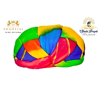 S H A H I T A J Traditional Rajasthani Jaipuri Faux Silk Multi-Colored Gol or Foam Pagdi Safa or Turban for Kids and Adults (RT512)