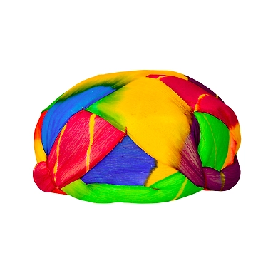 S H A H I T A J Traditional Rajasthani Jaipuri Faux Silk Multi-Colored Gol or Foam Pagdi Safa or Turban for Kids and Adults (RT512)-18-3