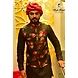 S H A H I T A J Traditional Rajasthani Silk Maroon &amp; Golden Vantma or Rope Pagdi Safa or Turban for Kids and Adults (DT516)-ST636_18-sm