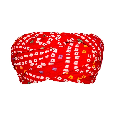 S H A H I T A J Traditional Rajasthani Cotton Red Bandhej Jodhpuri Gol Pheta Pagdi Safa or Turban for Kids and Adults (RT521)-18-3